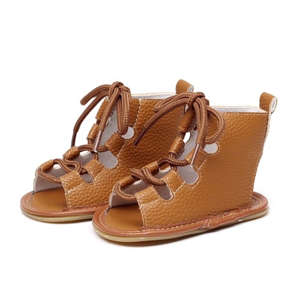 ❣️5 for $25 New Arrival Brown Pebble Gladiator Lace Up Sandal